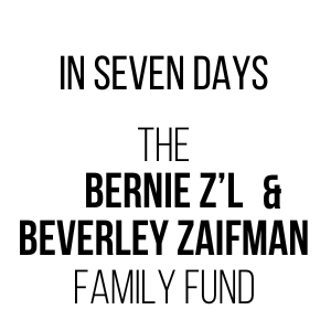 In Seven Days - Title Sponsor: The Bernie z'l and Beverley Zaifman Family Fund