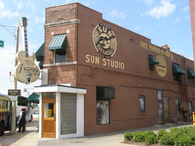 The Sun Studio building in Memphis, Tennessee.