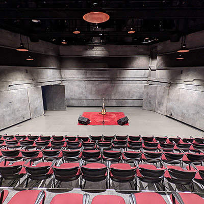 A view of the Auburn Stage from the perspective of the audience