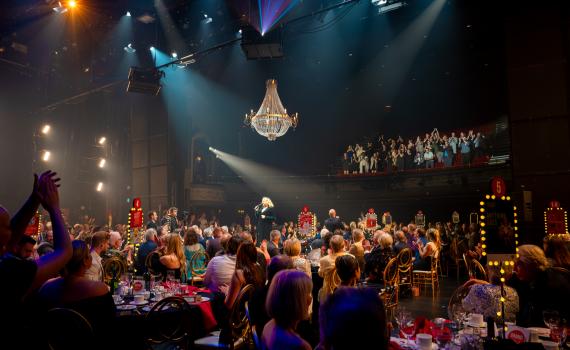 A view of Grand Gala attendees seated on the Spriet Stage