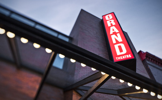 Exterior Signage at the Grand Theatre.