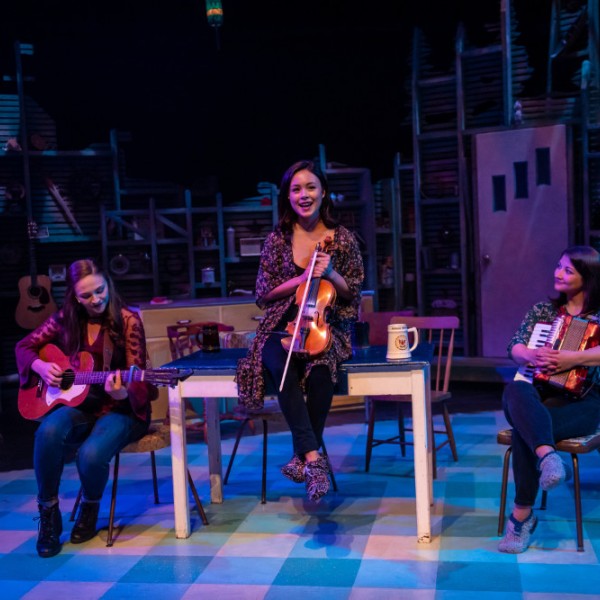 Pictured (L to R): Malia Rogers, Celia Owen, and Karen Lizotte | Photo by: Stoo Metz | Lighting Designer: Vicky Williams | Set Designer: Andrew Cull