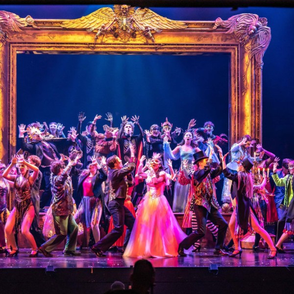 Pictured: The Cast of the 25th Anniversary High School Project: THE PHANTOM OF THE OPERA | Photo by: Dahlia Katz | Directed by: Andrew Tribe | Set Design: Scott Penner | Costume Design: Lisa Wright | Lighting Design: Kimberly Purtell.