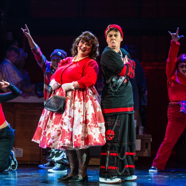 Pictured: The Cast of CHARLIE AND THE CHOCOLATE FACTORY. Photo by Dahlia Katz. Directed by Jan Alexandra Smith. Set Design by Scott Penner. Costume Design by Joseph Abetria. Lighting Design by Siobhan Sleath.