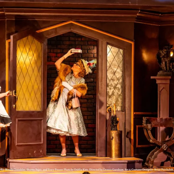 Pictured (L to R): Rosalie Tremblay, Sharon Bajer, and Tracy Penner Photo by Dahlia Katz. Directed by Dennis Garnhum. Set & Costume Designer: Brian Perchaluk. Lighting Designer: Kevin Lamotte.