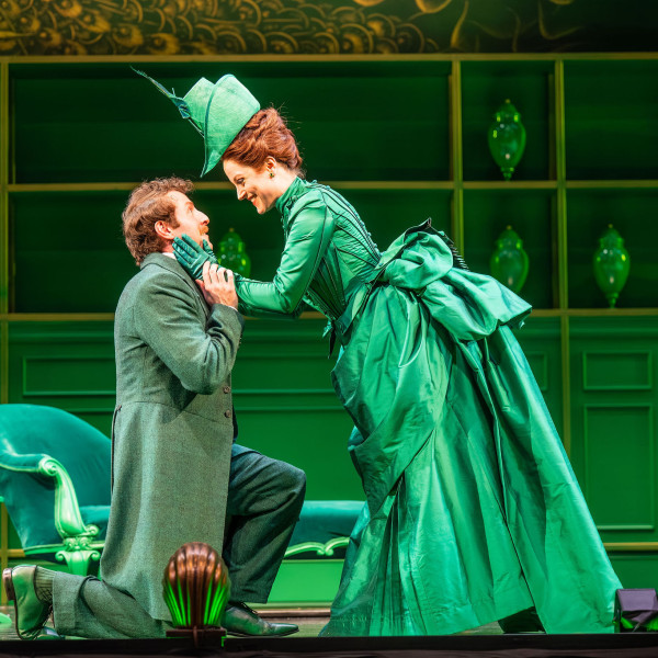 Company members in The Importance of Being Earnest at the Grand Theatre. Alistair Newton – Director. Stephen Ingram – Music Director. George Absi – Choreographer. Michelle Tracey – Set Designer. Judith Bowden – Costume Designer. Siobhán Sleath – Lighting Designer. Olivia Wheeler – Sound Designer. Michael Hart – Stage Manager. Photography by Dahlia Katz. 